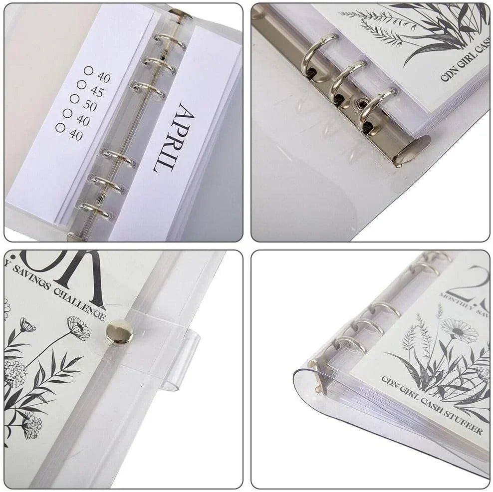Budgetplanner Map met 12 Maanden Enveloppen Systeem PVC Losbladig A5 Spaaruitdaging Geld Organizer Huishouden