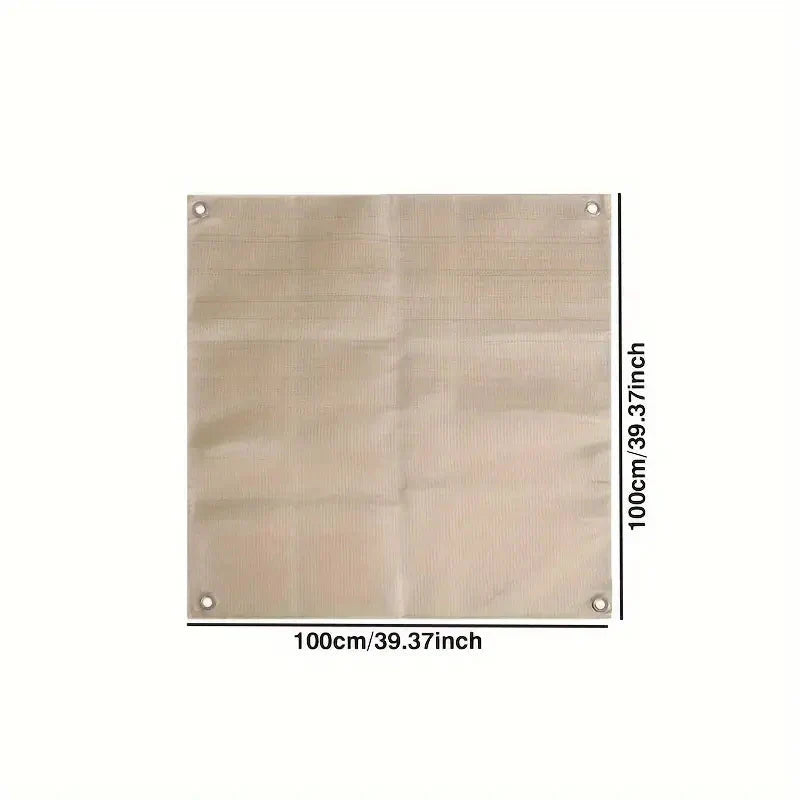 Vuurvaste Mat Hittebestendig 800°C Glasvezel Aluminiumfolie BBQ Vuurkorf Terras Bescherming Opvouwbaar Herbruikbaar Vloer Tuindecoratie