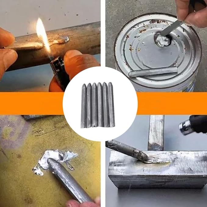 Aluminium Lasstaafset (10 Stuks) - Repareer Metalen Oppervlakken met Aansteker of Brander