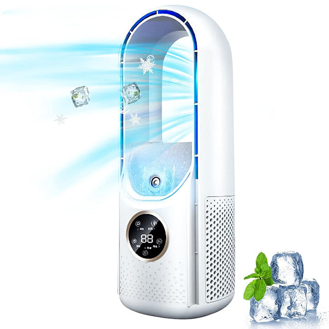 Draagbare Aircooler USB Mini Ventilator 6 Standen 100ml Slaapkamer Bureau Stil Energiezuinig Wieltjes Afstandsbediening