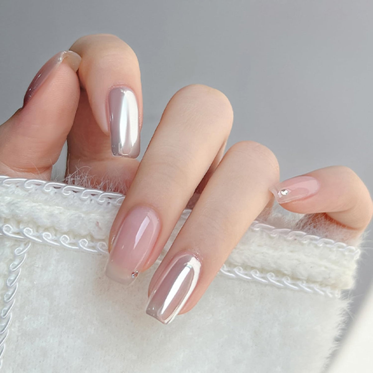 Chroompoeder voor Nagels Zilver - Spiegeleffect Nagelpoeder voor Gel en Acryl