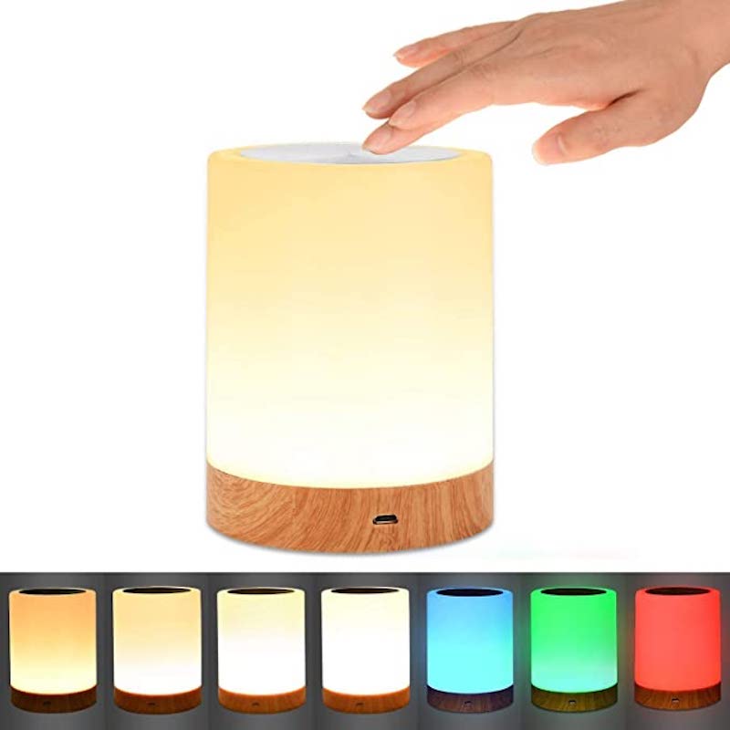 LED Dimbare Bedlamp met Touch-Bediening - Draadloos Oplaadbaar Nachtlampje met RGB Sfeerverlichting