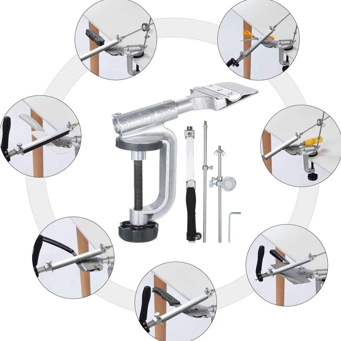 Professionele Messenslijper met Verstelbare Hoek - Ergonomisch en Veilig voor Alle Mestypen - Milieuvriendelijk Aluminiumlegering Design