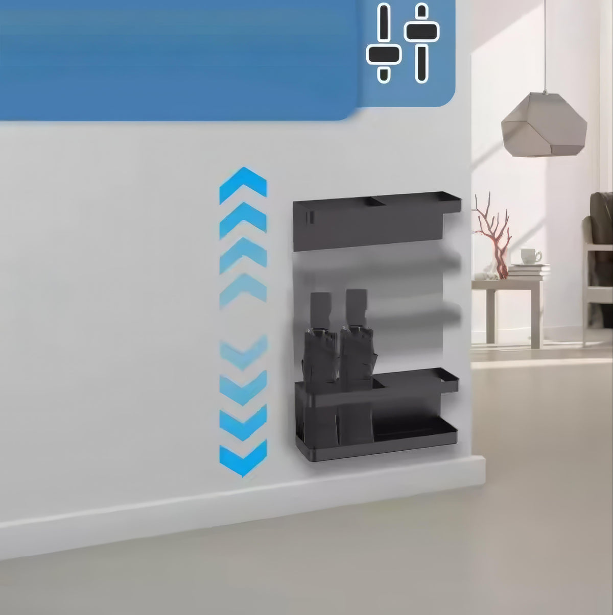 Compacte Parapluhouder Wandmontage Zwart IJzer met Lekbak voor Hal - Ruimtebesparend & Praktisch