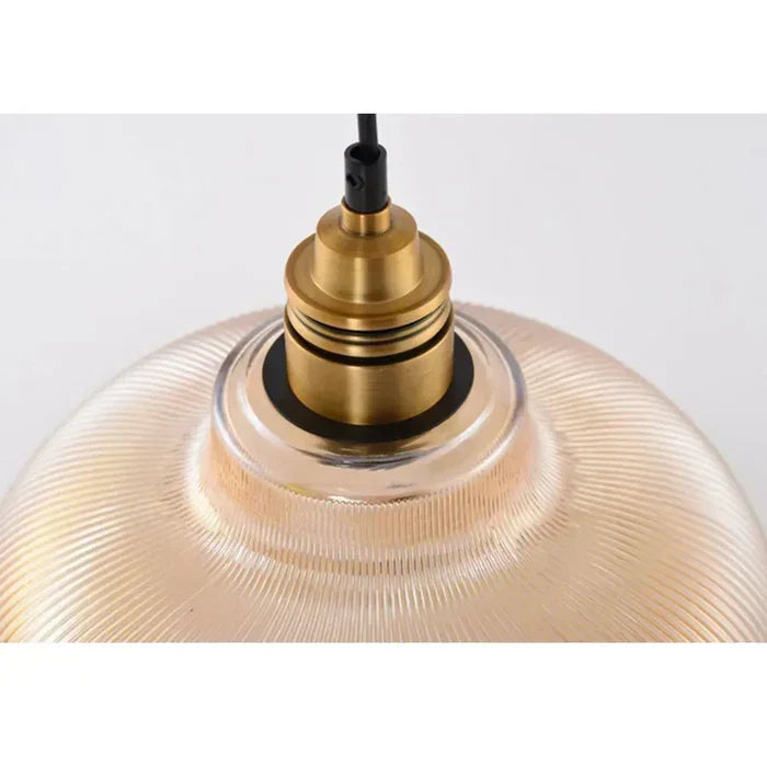 Hanglamp Glas met Metalen Frame Amber Transparant voor Eettafel Woonkamer Hal Moderne Verlichting 120cm