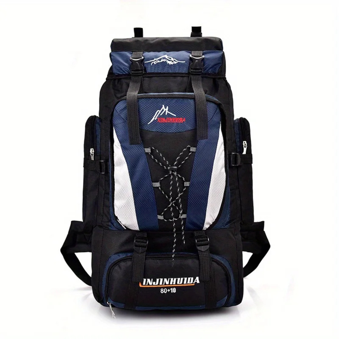 Trekkingtas 80 Liter Waterdicht Nylon Wandelrugzak met Heupgordel Ventilerend Rugpaneel Outdoor Camping