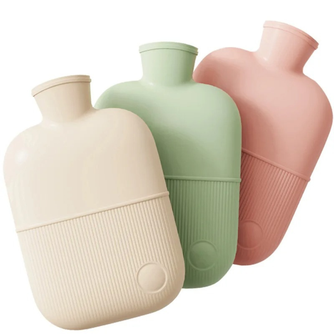 Warmwaterkruik 2000ml Lekvrij met Zachte Fleece Hoes voor Koude Voeten Handen en Rug Winterwarmte Comfort