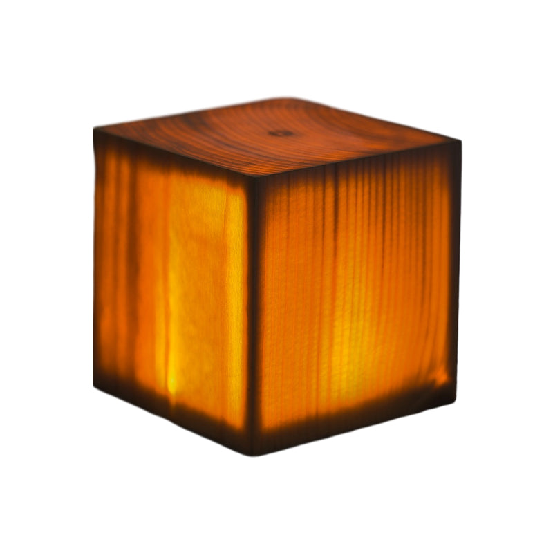 LED Tafellamp Oplaadbaar Touch Dimbaar Houtlook Sfeerlamp Slaapkamer Bureau Draadloos Warm Licht Nachtlampje