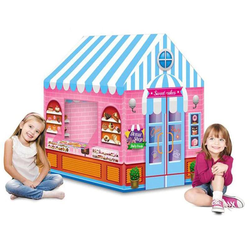 Speeltent Bakkerij Pop-Up Speelhuis 103x93cm Binnen Buiten Kinderen Creatief Rollenspel Opvouwbaar Speelgoed