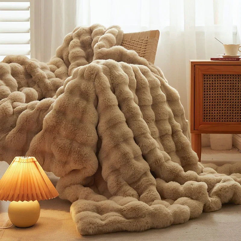 Zachte Imitatiebont Plaid - Pluizige Warme Deken voor Bank en Bed - 160x200 cm