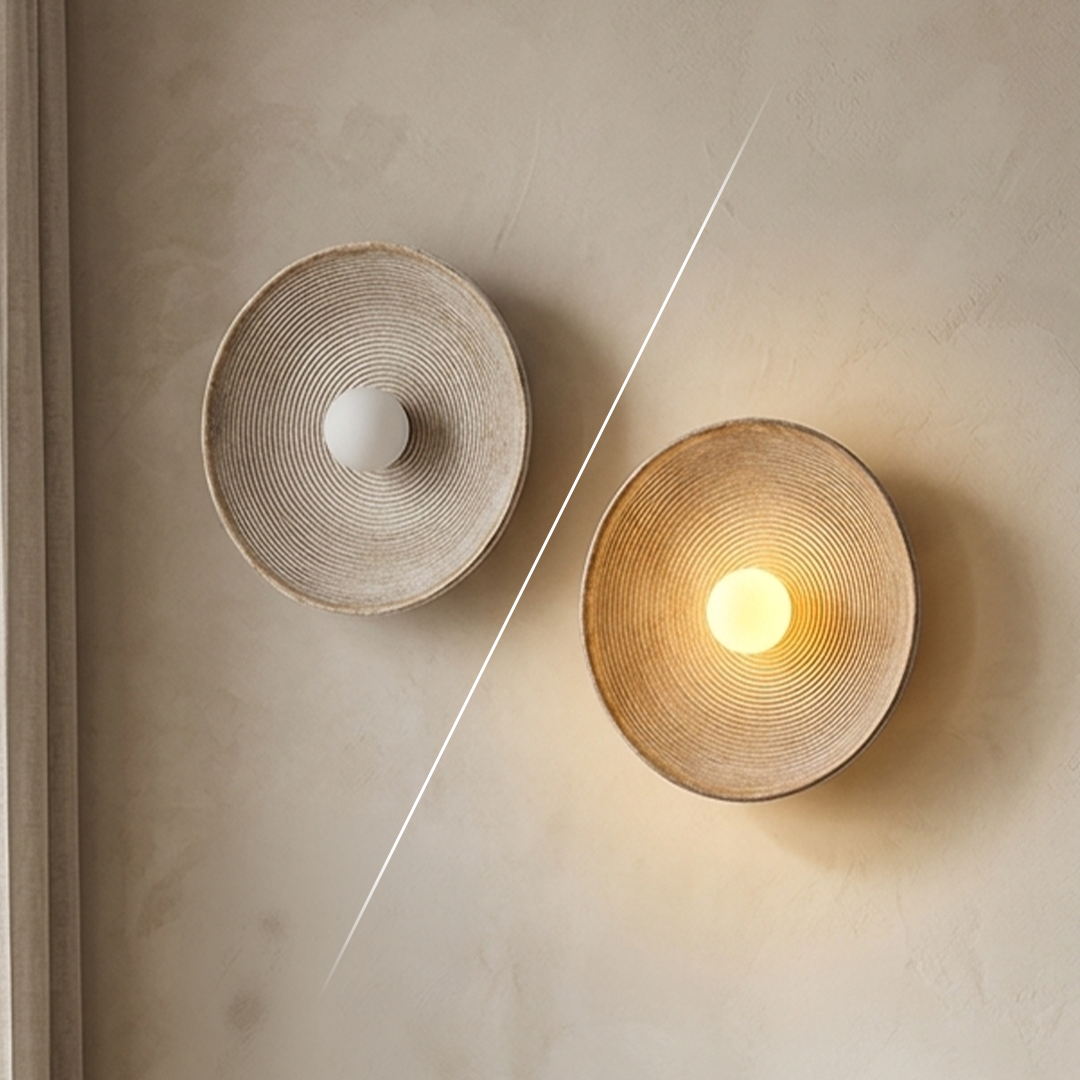 Moderne Scandinavische Wandlamp met Houtlook en Zacht Licht - Klein 20 cm of Groot 27 cm - Warm Wit Koel Wit of Dimbaar