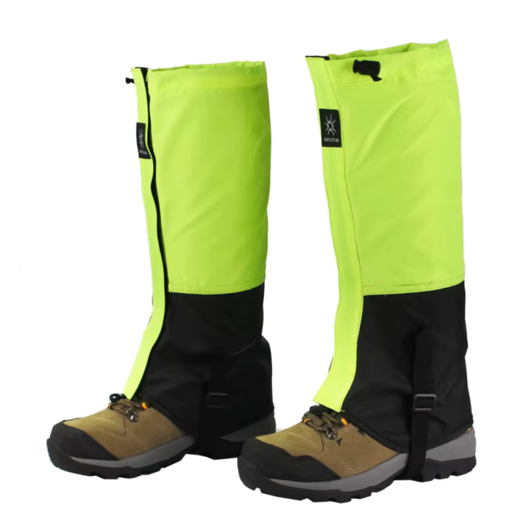 Waterdichte Beenkappen Trekking 40cm Hoog Verstelbaar Zwart Groen Blauw Geel Winterwandelen Ski Sneeuw