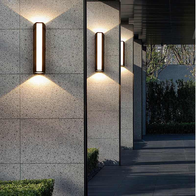 LED Buitenwandlamp Waterdicht Zwart Modern Design Terrasverlichting Tuinlamp 12W-24W Gevellamp Buitenverlichting