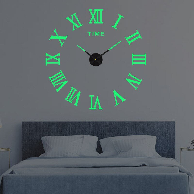 Grote Moderne Wandklok Met 3D Cijfers En Minimalistisch Design Voor Woonkamer En Keuken