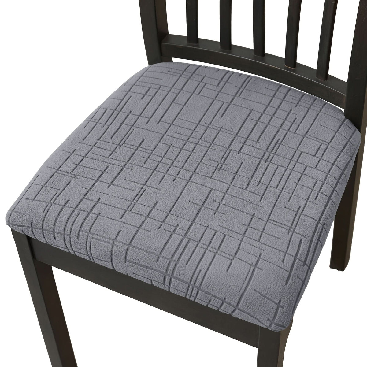 Elastische stoelhoes met zachte stretch voor eetkamerstoelen in moderne kleuren beige grijs afneembaar wasbaar