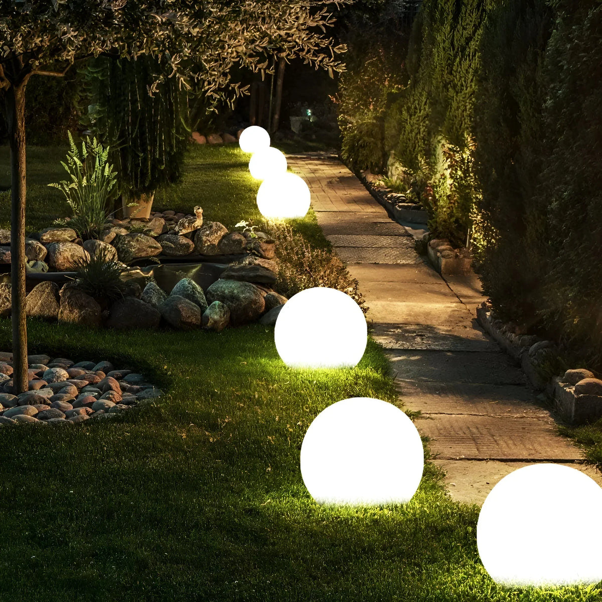 Draadloze LED bol lamp voor binnen en buiten, waterdicht en oplaadbaar