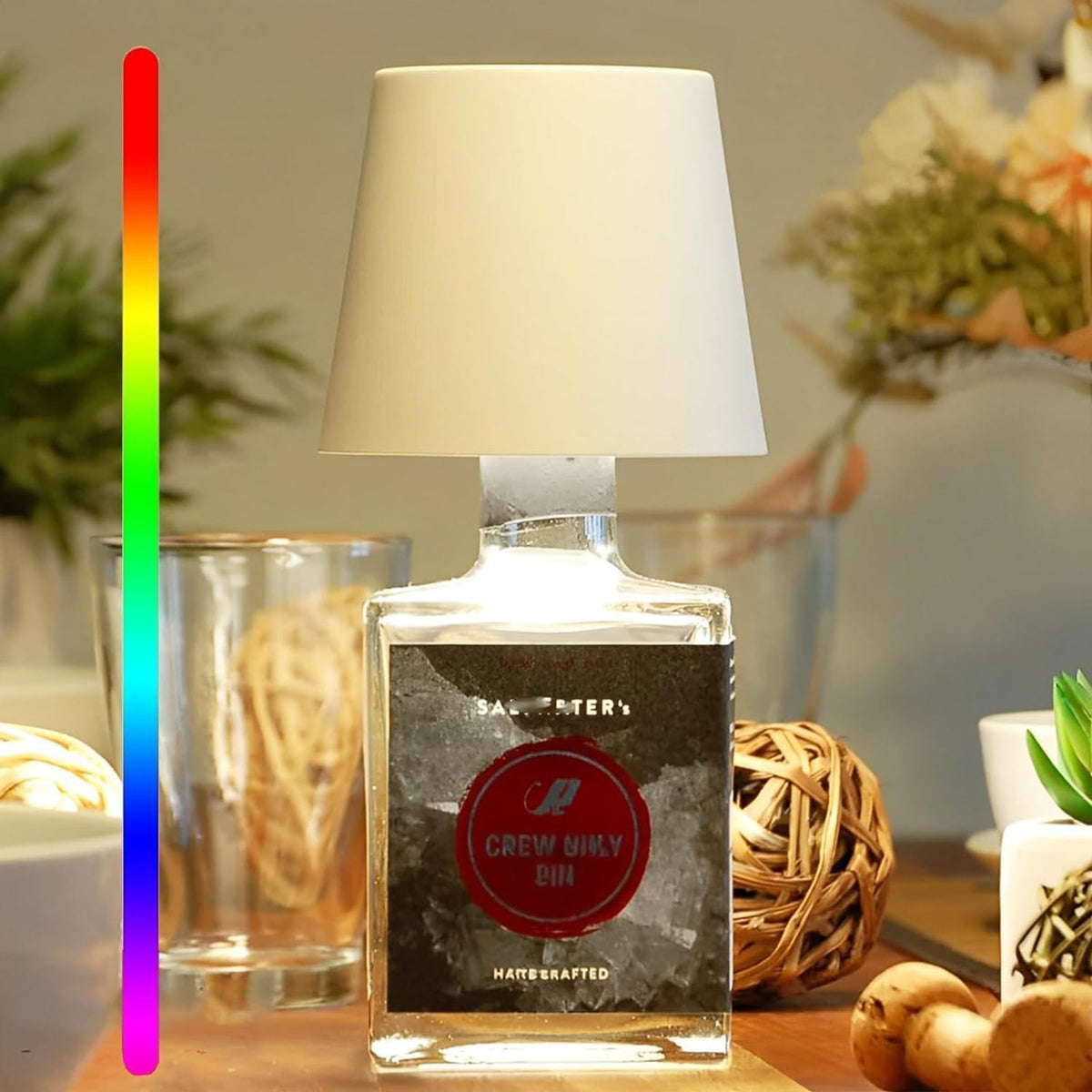 Draadloze Tafellamp met Touch Bediening Dimbaar USB Oplaadbaar Sfeerverlichting Nachtlampje voor Binnen en Buiten
