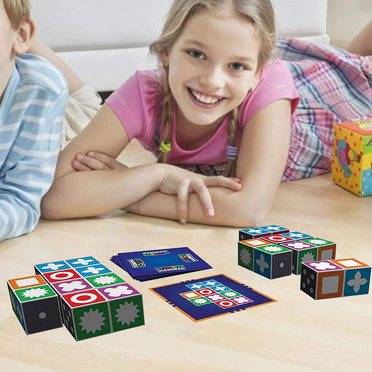 Houten Kleurenpuzzel voor Kinderen - Educatief Hersenspel met 20 Blokken en 60 Kaarten - Ontwikkel Hand-Oog Coördinatie, Logisch Denken en Patroonherkenning