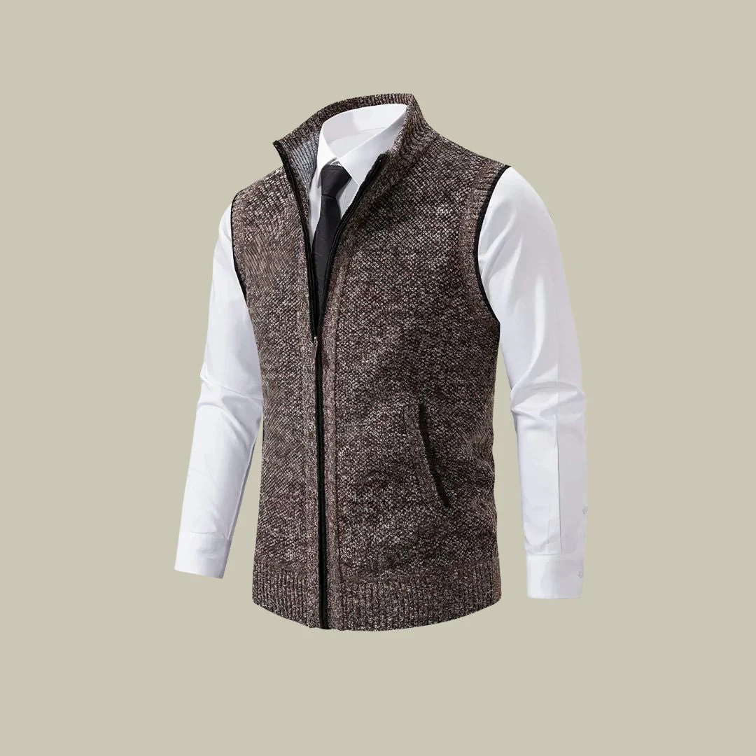 Geïsoleerd Bodywarmer Heren met Rits Mouwloos Warm Vest voor Winter Herfst Lente Laagjes Casual Outdoor