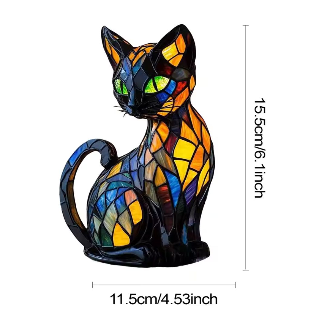 Handgemaakte Katten Tafellamp met Warm Licht - Decoratieve Kattenlamp voor Woonkamer Slaapkamer Nachtkastje - Scandinavisch Geïnspireerd Design