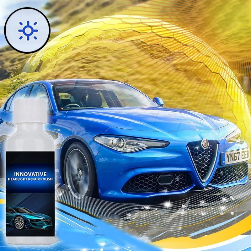 Koplamp Restauratie Set 20ml Herstelvloeistof met Spons voor Autolampen UV Bescherming Hydrofobe Coating