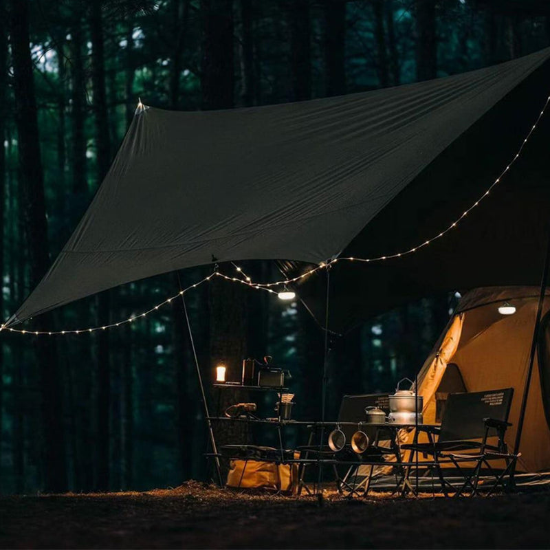 Draagbare Campinglamp met Zonne-energie en Powerbank - Waterdicht LED-Lampje met Lichtslinger voor Outdoor & Camping