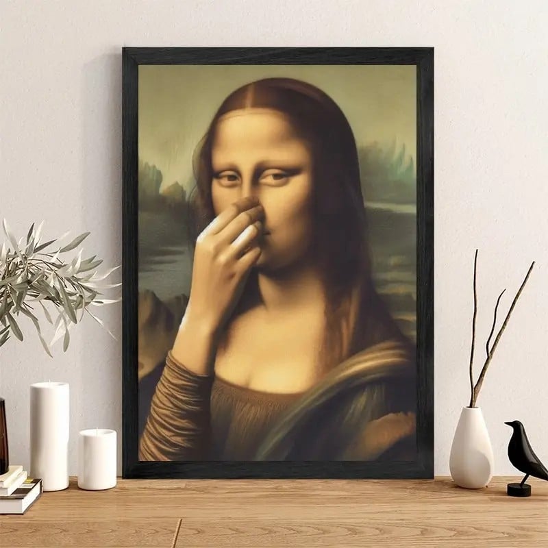 Canvas Wanddecoratie Badkamer 30x40 cm Vochtbestendig Humoristisch Kunstwerk Toilet Wandbord Ophangsysteem