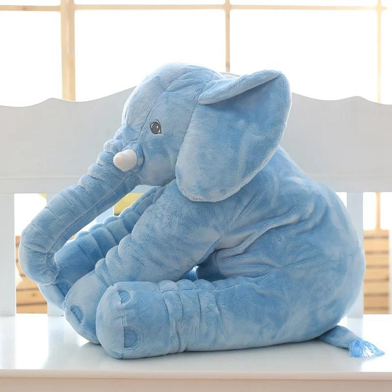 Pluche Olifant Knuffel Kussen voor Kinderen - Zachte Babykamer Decoratie in 60 of 80 cm voor Fotoshoots
