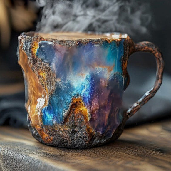 Design Drinkbeker met Kristalstructuur - Luxe Kop voor Koffie, Thee & Koude Dranken
