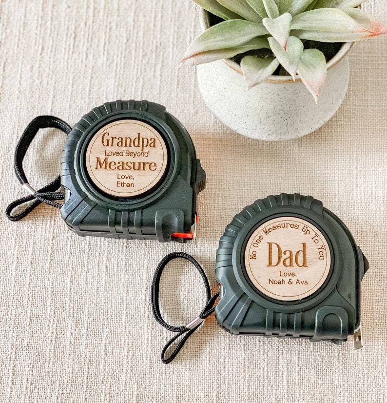 Gegraveerde Meetlint en Hamer Set - Gepersonaliseerde Gereedschapsset voor Vaderdag, Houtbewerking & Klussen