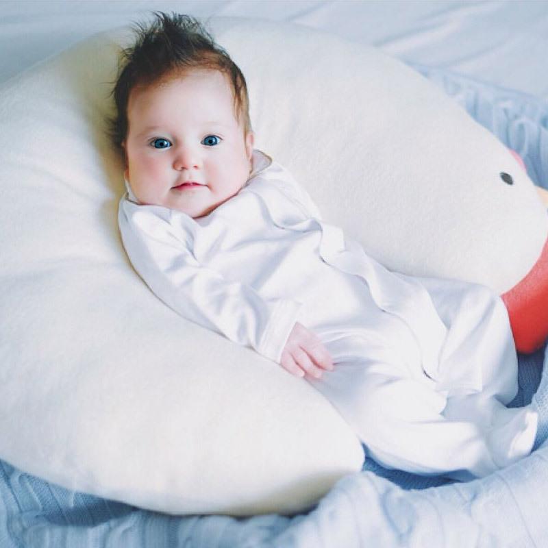 Voedingskussen Baby Ergonomisch met Rugsteun Hypoallergeen Borstvoedingskussen Moeder Kind Comfortabel