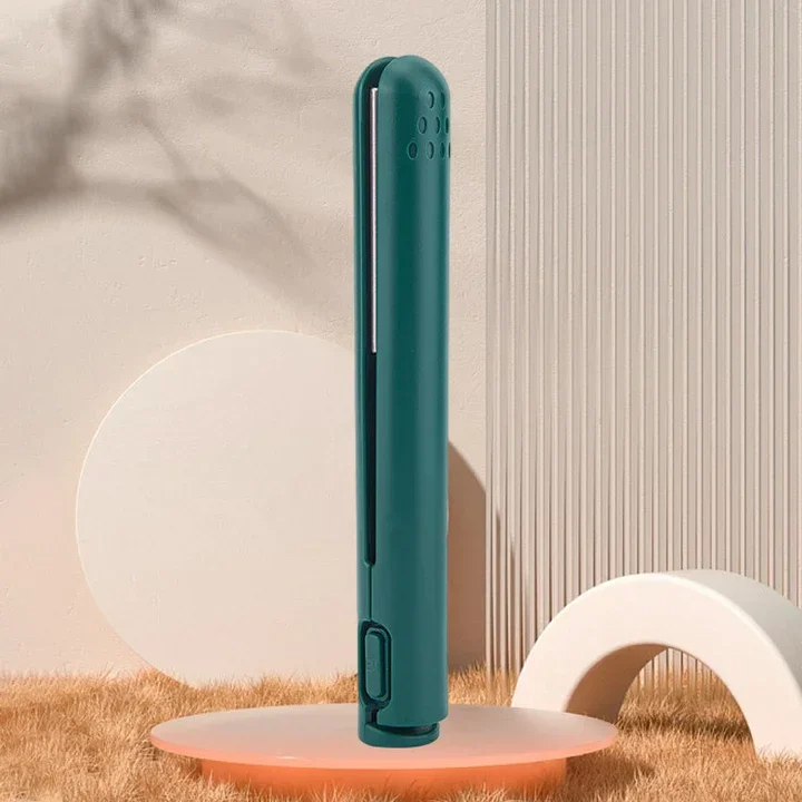 Compacte Keramische Krultang 15mm USB Oplaadbaar voor Onderweg Krullen Stijlen Handzaam Reisformaat Zwart