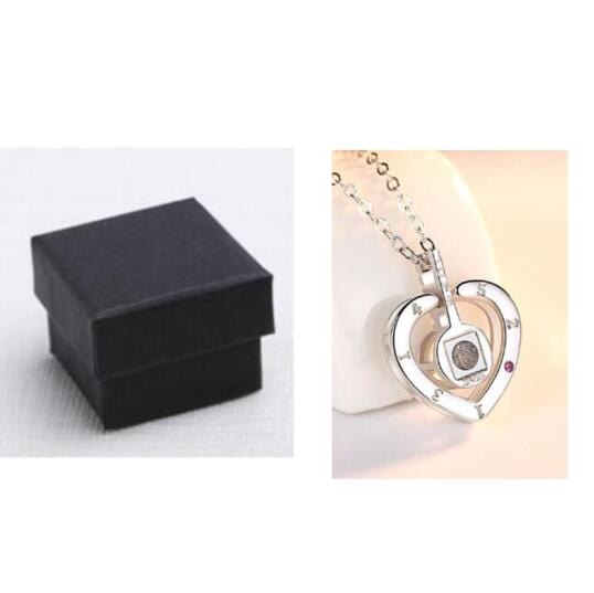 Hartvormige Ketting met Projectie 925 Zilver Romantisch Cadeau Strass Hanger Elegante Sieraad Vrouwen