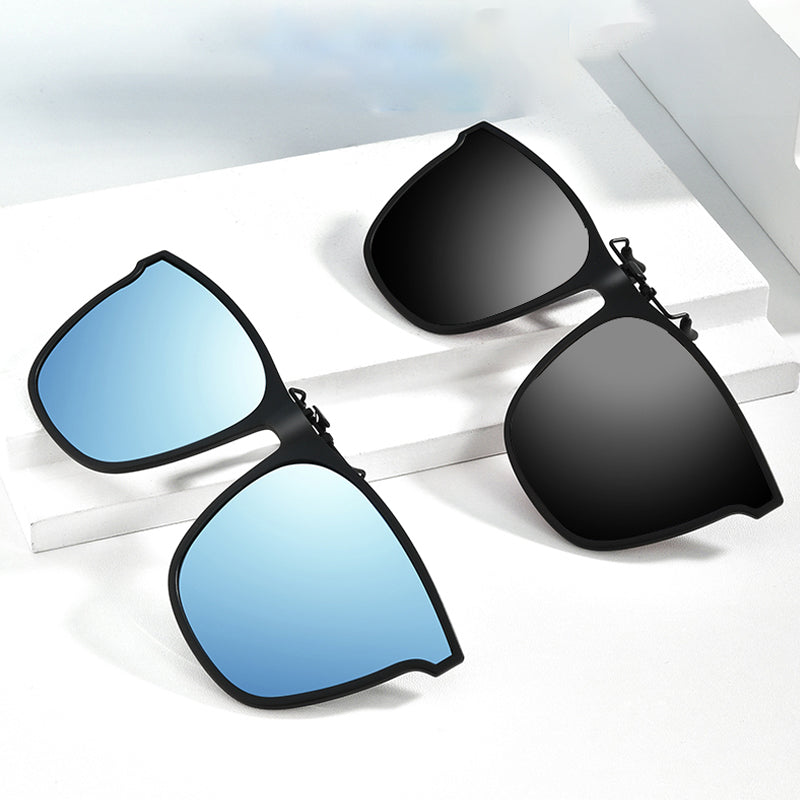 Magnetische Zonnebril Clip-On voor Brillen - Polariserend UV400 Anti-Reflectie - Lichtgewicht Legering - Omhoog te Klappen Kliplens voor Autorijden en Outdoor