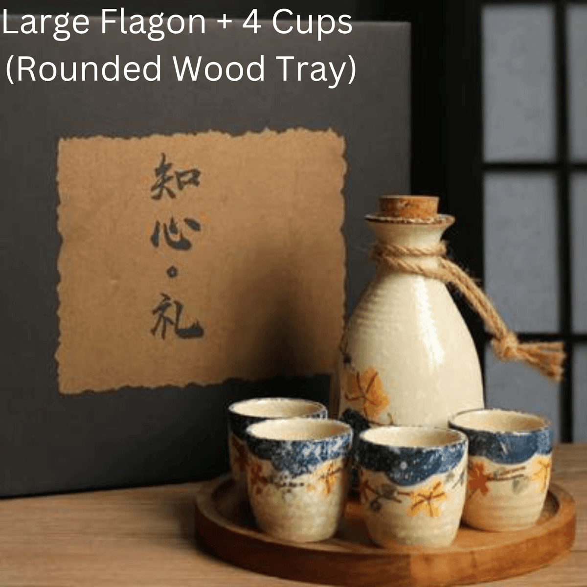 Japans Sakura Sake Serviesset met Karaf en Kopjes - Keramiek met Kersenbloesem Motief
