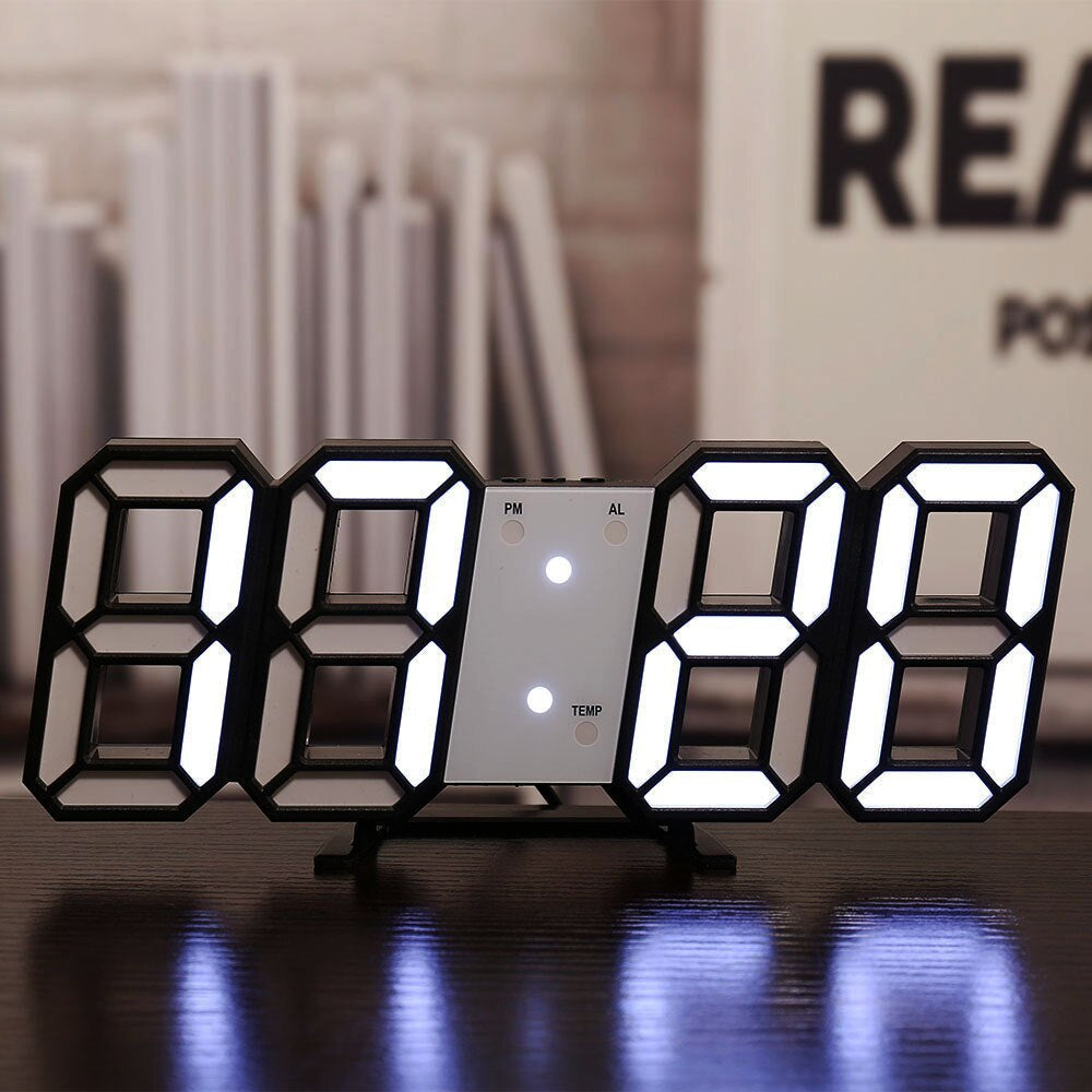 Digitale Wandklok met Temperatuurweergave en Alarm - LED-Display met Automatische Helderheidsaanpassing