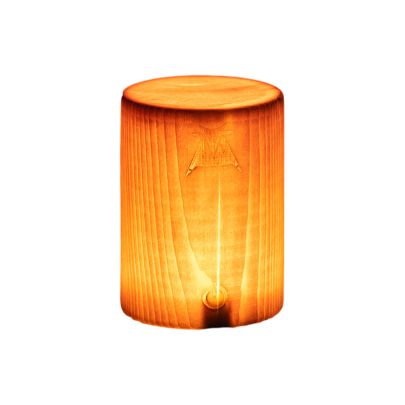 LED Tafellamp Oplaadbaar Touch Dimbaar Houtlook Sfeerlamp Slaapkamer Bureau Draadloos Warm Licht Nachtlampje
