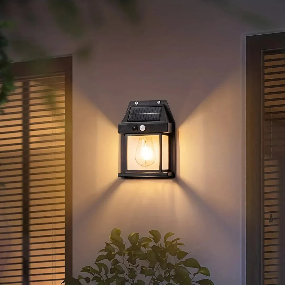 Solar Buitenlamp met Bewegingssensor 3W LED IP44 Waterdicht Wandlamp voor Tuin Terras Balkon Oprit Verlichting