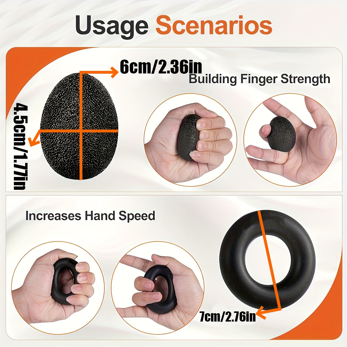 Handtrainer Set 5-in-1 voor Grip en Onderarmkracht Verstelbaar Weerstand met Vingertrainer en Krachtrubberbal