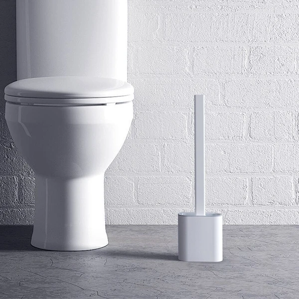 Toiletborstel met Flexibele Siliconen Kop - Hygiënisch en Modern Design voor Eenvoudige Reiniging
