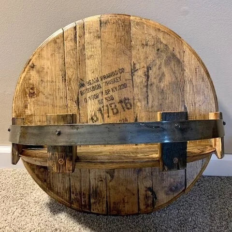 Drankendisplay Hout Rond Wandrek 4 Flessen Bruin Wandplank Bar Keuken Flessenhouder Rustiek Industrieel Interieur