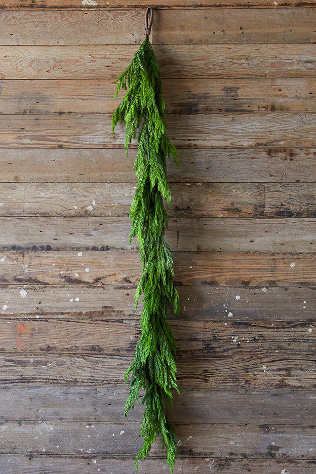 Kunstkerstslinger Dennentakken 120-270cm Dicht Groen Buigbaar Decoratief Binnen Buiten Deur Trap Haard Decoratie