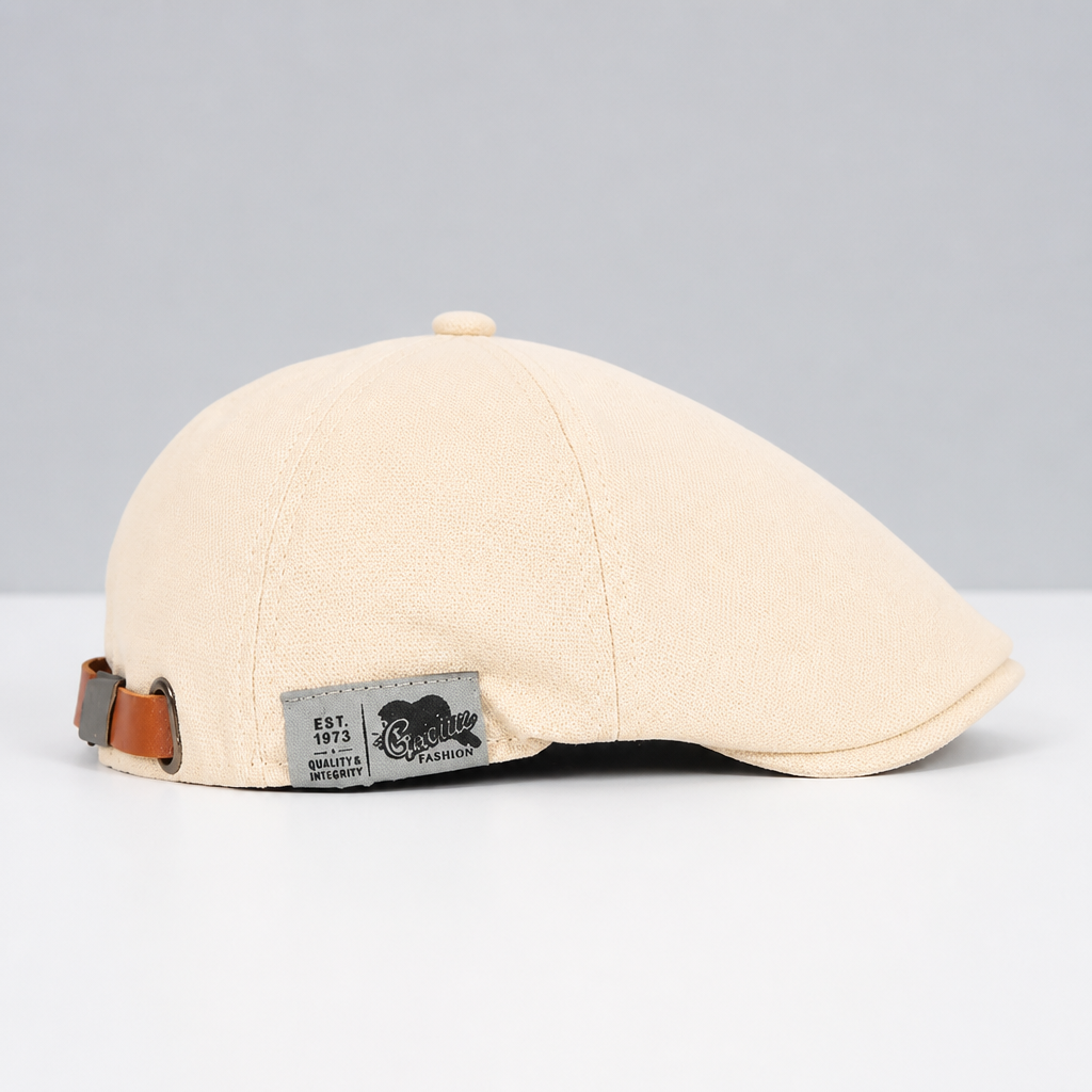 Verstelbare Katoenen Platte Pet voor Heren Lichtgewicht Ademend Klassiek Casual Hoofddeksel Retro Stijl