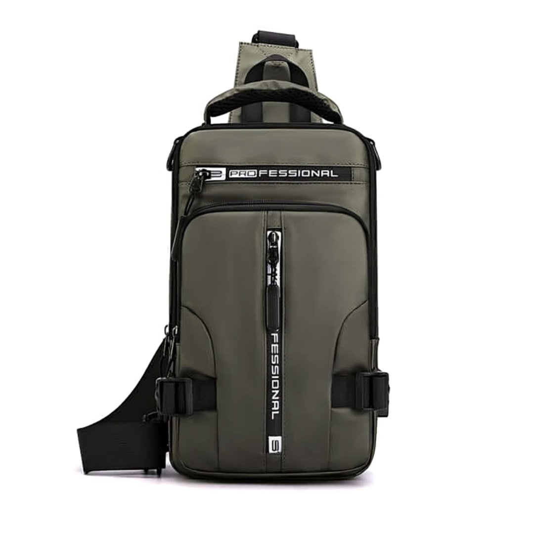Crossbody Schoudertas Waterafstotend met USB-Poort en Diefstalbescherming 18x30x10cm Zwart Blauw Groen