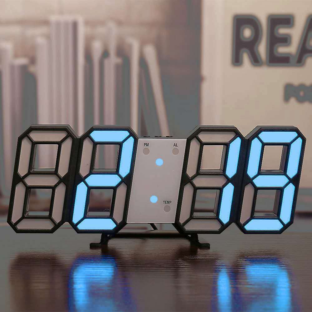 Digitale Wandklok met Temperatuurweergave en Alarm - LED-Display met Automatische Helderheidsaanpassing