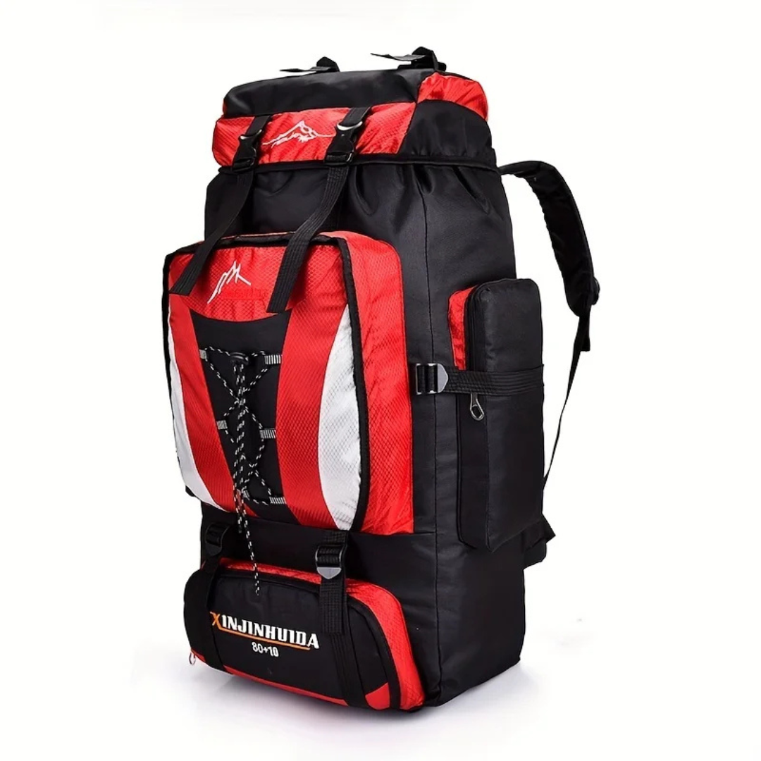 Trekkingtas 80 Liter Waterdicht Nylon Wandelrugzak met Heupgordel Ventilerend Rugpaneel Outdoor Camping