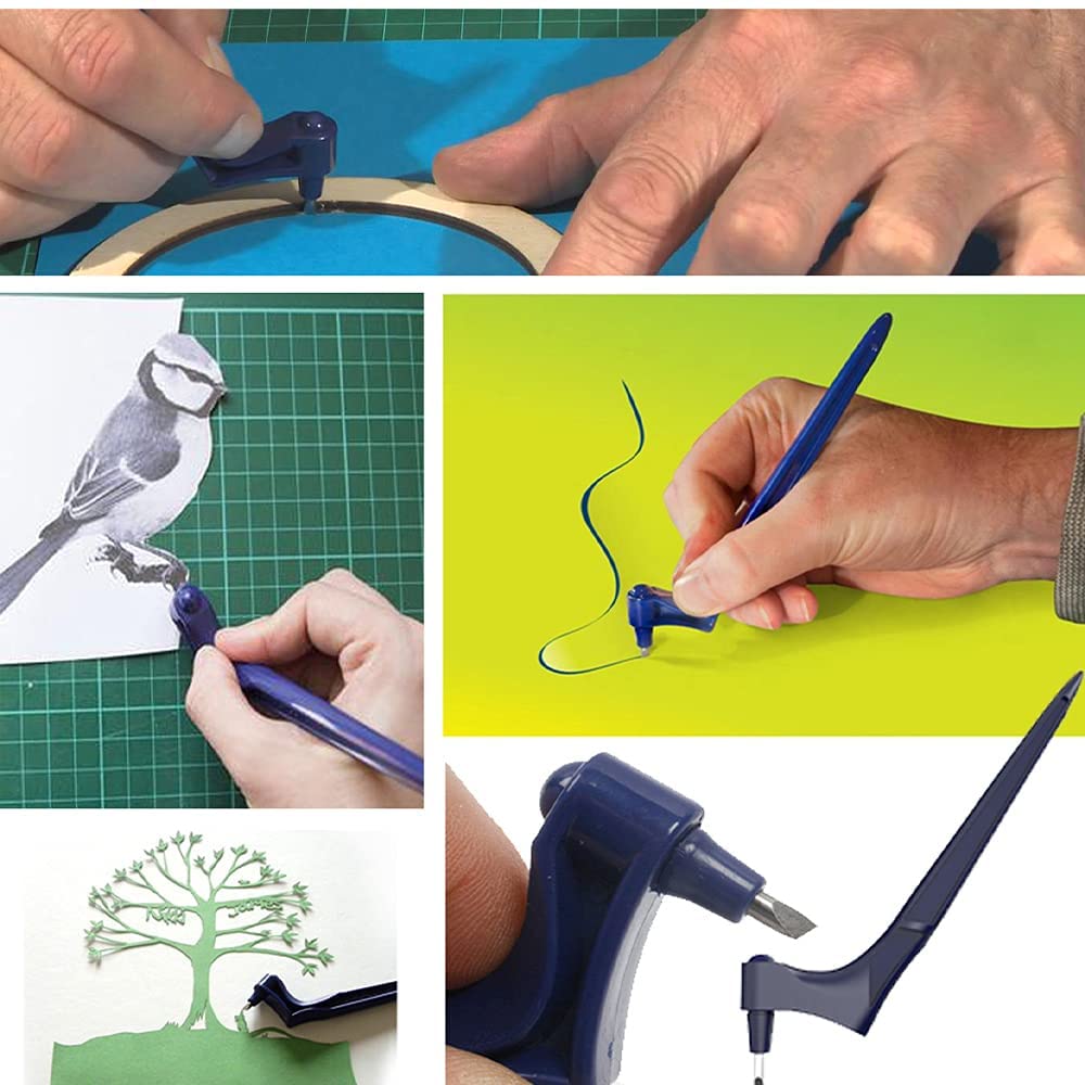 Roterende Snijpen 360° voor Papier en Folie | Precisie Knutselmes met Pengreep voor Scrapbooking en Hobbywerk