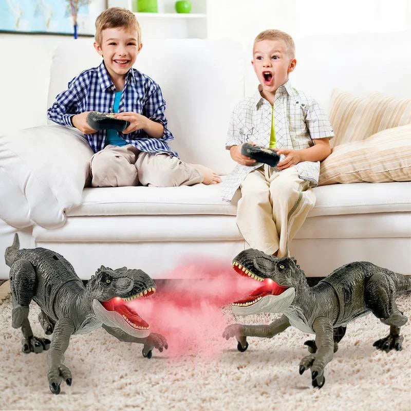 Bestuurbare Prehistorische Speeldino met Mistfunctie - Bewegende Robot Dino voor Kinderen - Oplaadbaar met Afstandsbediening - Dinosaurus Speelgoed met Geluid en Lichteffecten