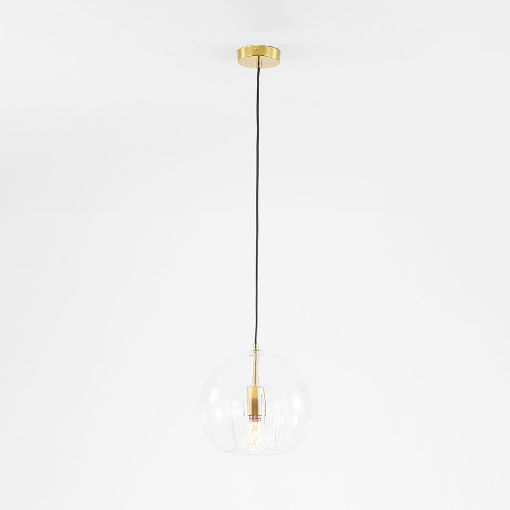 Glazen Globe Hanglamp Helder & Amber Bol Verlichting Eetkamer Slaapkamer