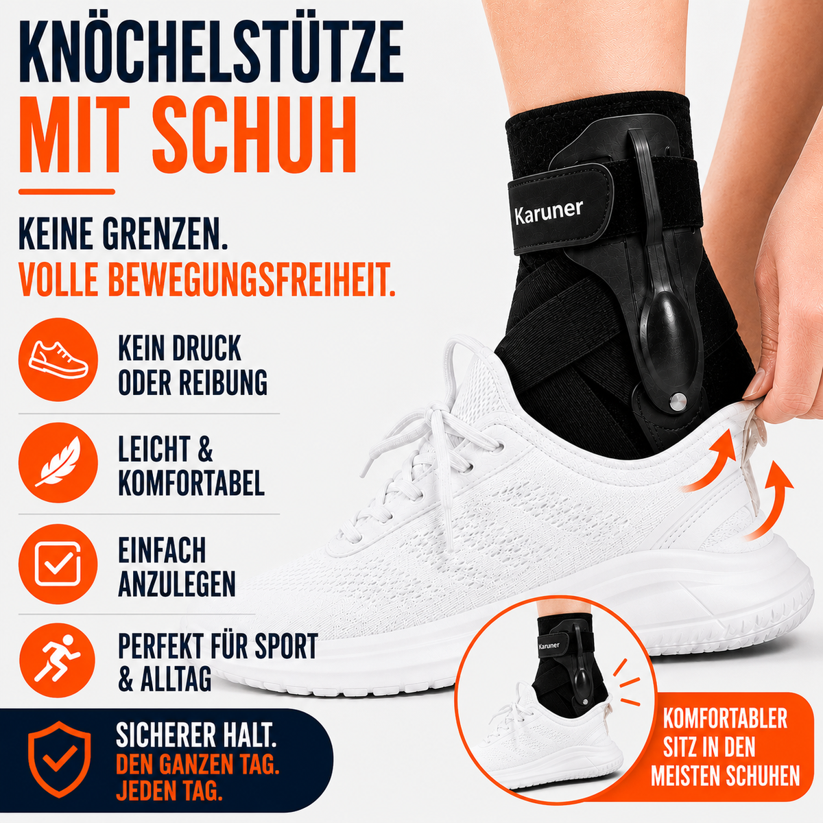 Verstelbare Enkelbrace met Compressie en Zijsteun voor Sport Herstel Stabiliteit Blessurepreventie